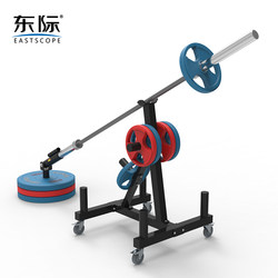 Dongji Push-Up Core Training Rack, Olympic Barbell Floor Stand, Barbell Plate Storage Rack, Mobile Push Rack for Deadlifts