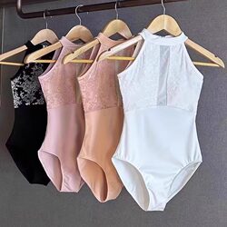 Children's Dance Clothing, Girls' Practice Clothes, New Ballet Velvet Halter Gymnastics Suit, Dance Body Shape Elastic Chinese Dance