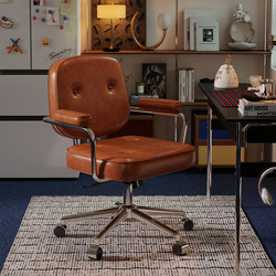 Light Luxury Computer Chair Alefye Alternative Bauhaus Swivel Chair for Long Sitting, Study Desk Office Chair, Dormitory Backrest Chair