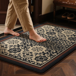 Maillard Color Series American Retro High-End Entrance Floor Mat, Vintage Style Non-Slip Doormat, Foyer Entrance Carpet
