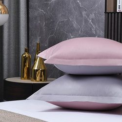 Ab Color-Blocked Double-Sided Patchwork Pillowcase, 100-Count Pure Cotton Satin Cushion Cover, 60X60 Headboard Large Cushion Cover