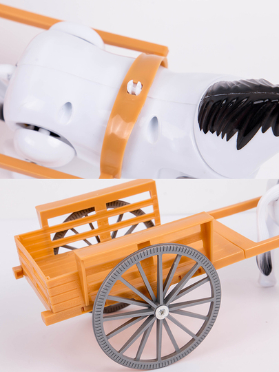 Juguete Eléctrico De Carro Y Caballo – Modelo Retro Vintage Con Movimiento Realista, Decoración De Escritorio Y Regalo Para Niños De 1 A 5 Años