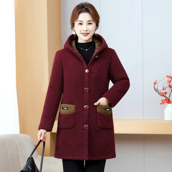 
Ladies new thickened lambswool cotton coat