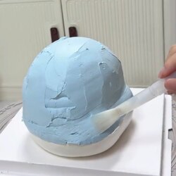 Xiaohongshu Same Style Cream Brush Flat Brush Hand-Painted Brush Soft Head Water Storage Brush Dessert Baking Decoration Tool