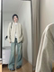 Large size fat sister American retro sweater coat women baseball uniform spring autumn and winter new sweater knitted cardigan top