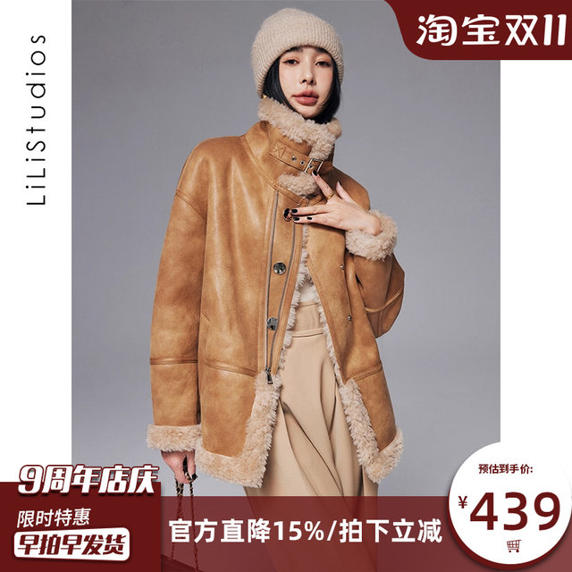 Reversible Motorcycle Lamb Wool Jacket Women's Fur Thickened Young Style 2025 Autumn and Winter New Fur All-in-One Coat