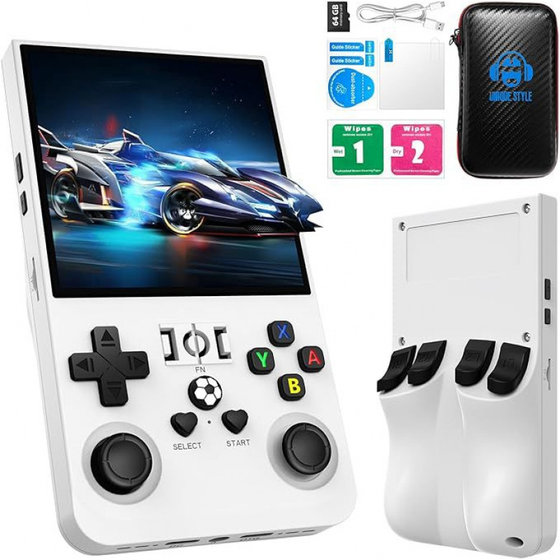 Cross-border new R36max open source handheld gaming console 4.0-inch high-definition color screen psp retro gaming console dual system