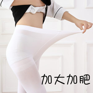 Lolita increases the size of white stockings pure black silk 190 men and women extend the size tall white pantyhose
