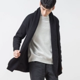 Весенний длинный трикотажный свитер, японский кардиган, куртка, средней длины, свободный крой, большой размер