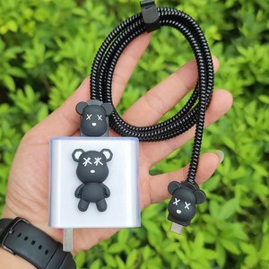 
Suitable for Samsung S23 S24 S24Ultra S24+ data cable protective cover 45W charger shell 25W rope