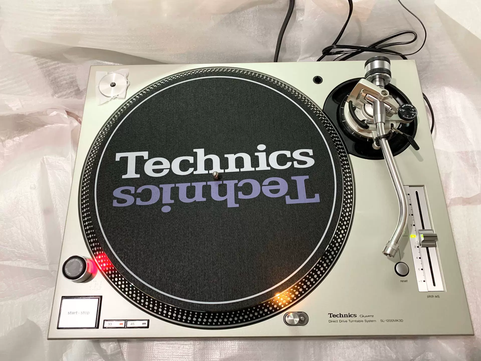 二手鬆下Technics-SL1200MK3D黑膠唱片機搓碟DJ控制器日本原電帶包裝