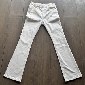 
[Ready Stock] Ultra-high elasticity slim pleated white cow cleanfit jeans perfect for daily commuting for men