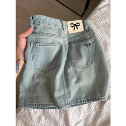 Plus-Size Vintage American-Style Denim Skirt for Women, Summer, Loose Fit, Slimming, High-Waisted, Hip-Hugging A-Line Short Skirt