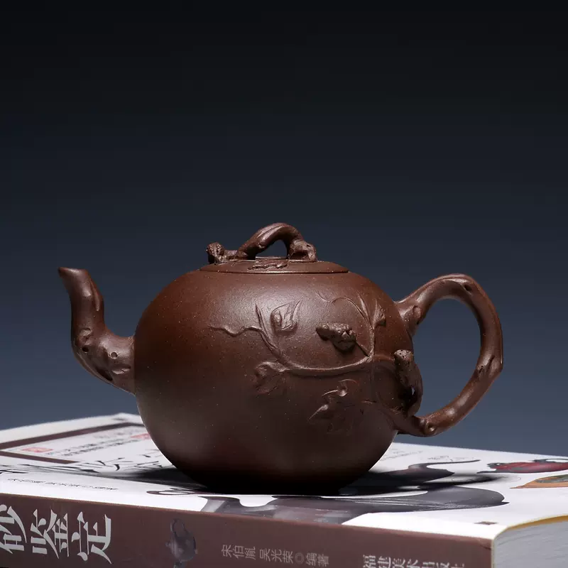 宜興純手工梅花報春紫砂壺八十年代一廠老壺迴流系列