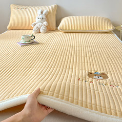 Winter Thickened Milk Velvet Mattress Pad, Home Single Bed Mat, Coral Fleece Blanket, Bed Cover