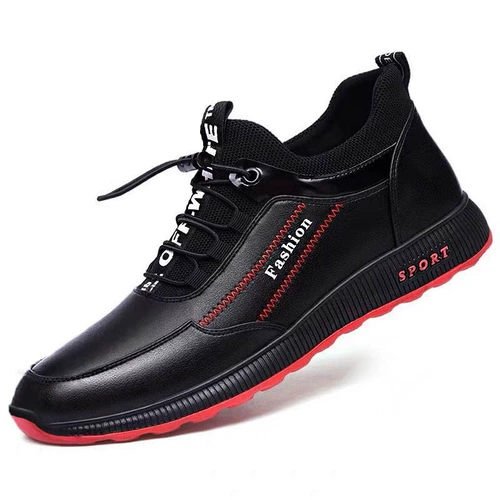 Низкая мужская спортивная обувь для отдыха для кожаной обуви, универсальные кроссовки, новая коллекция, в корейском стиле, мягкая подошва