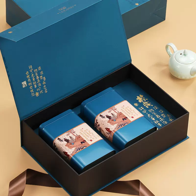 2024绿茶红茶茶叶包装盒空礼盒龙井茶碧螺春茶叶罐礼盒装空盒定制-Taobao