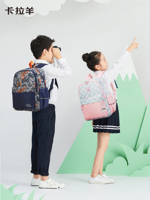 Ultra-Light Karayang Schoolbag for Primary School Students in Grades 1-4, First-Grade Boys and Girls, Burden-Reducing, Back-Protecting, Lightweight Backpack