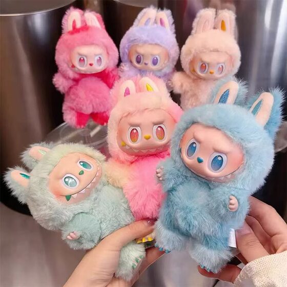 
Internet celebrity popular cartoon ornament rabbit plush doll pinchable children's pendant doll holiday gift blind bag trendy toy