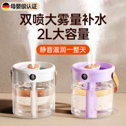 【2025 New Model】2L Large Capacity Humidifier Small Dual Spray Heavy Fog Office Desktop Portable USB Mini Home Bedroom Air Conditioner Room Pregnant Women Baby Car Silent Hydration Moisturizer
