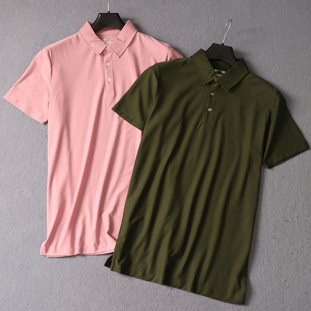 Supima cotton outdoor sports golf POLO shirt cool soft and comfortable sweat-absorbing and breathable Golf short-sleeved T-shirt