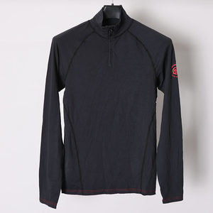 
Spring and Autumn outdoor sports and fitness long-sleeved T-shirt men's stand-up collar half-zip elastic warm quick-drying pullover C42