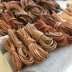 Cowhide rope genuine leather round rope flat rope original color diy handmade leather art material bracelet jewelry accessories 5 meters can be customized