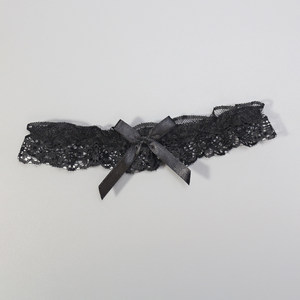 Black leg ring bow hollow lace edge thigh cosplay exhibition performance leg set lolita accessories
