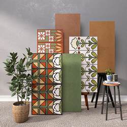 Retro-Style Enamel Waistline Tiles 300X600, Nanyang-Style Bathroom Tiles, French-Style Kitchen Wall and Floor Tiles