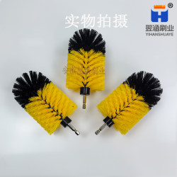 Extended hexagonal handle electric drill brush set