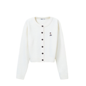 
SPAO Korea's same autumn women's fashion short casual woodie bear sweater cardigan