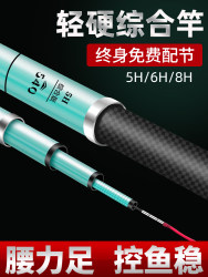 Hand Rod Fishing Rod Carbon Fiber Fishing Rod Ultra-Light Ultra-Hard 28/19 Tune 8H Big Fish Rod Genuine Taiwan Fishing Rod Set