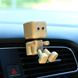 
Shaking legs, small wooden zoo healing ornaments, creative car aromatherapy outlet, cute legs, wooden man car decorations