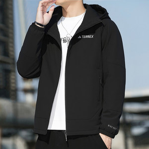 
Adidas jacket men's autumn new genuine outdoor sports suit soft shell jacket men's loose woven windbreaker