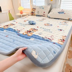 Class a Coral Milk Velvet Mattress Pad Student Dormitory Single Bed Soft Cushion Home Bedroom Crystal Velvet Pad