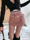 American retro pink denim skirt pants for women in summer new pocket design to make girls look slim and hottie work skirt