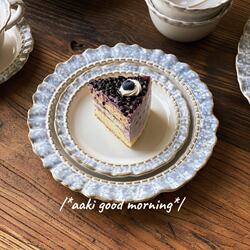 Qianjin Qiuqiu smoke blue retro dishes household plates