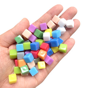 
8mm transparent solid color small ice cube acrylic color square token indicator board game accessories marking indicator