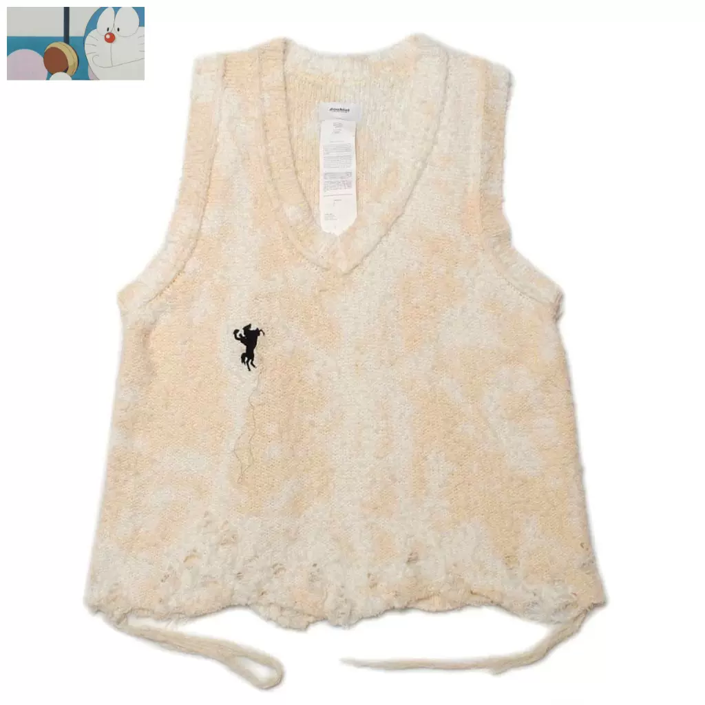 订购】Doublet 22SS RECYCLE COTTON BLEACHED VEST 针织衫毛衣-Taobao