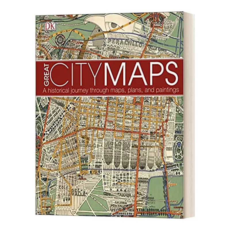 英文原版Great City Maps DK伟大城市地图指南通过地图平面图和绘画的