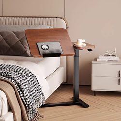 Bedside Table Movable Pneumatic Adjustable Computer Foldable Sofa Bean Bag Bed Front Table Bedside For Home Writing Desk Small Table Multi-functional Minimalist Modern Bedside Table Office Learning and Reading Table