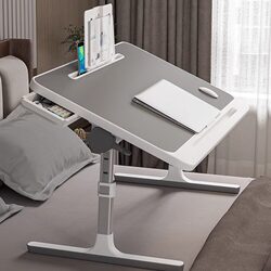 Foldable Adjustable Bed Desk for Children, Student Writing Desk, Bay Window Bedroom Dormitory Reading Table, Picture Book Literacy Lazy Desk Stand, Small Table Board for Eating, Simple Mobile Table