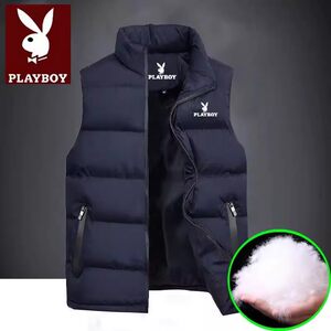 
Playboy Vest Men's Vest Winter Thickened Jacket Waistcoat Warm 2025 New Down Cotton Vest Sleeveless