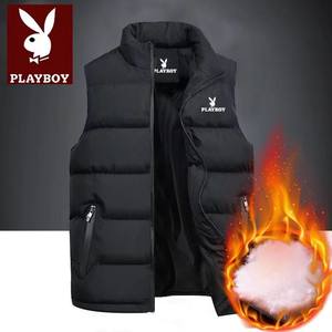 Playboy vest thickened and warm autumn and winter down cotton men's new vest outer wear vest custom trendy vest
