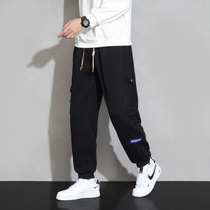
Large size men's pants plus fat plus David pants in autumn new style loose fat man's feet work pants trendy versatile trousers