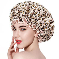 Enlarged and Widened Waterproof Non-Slip Shower Cap for Women, Thickened and Soft Bath Cap with Ear Protection, Elastic for Long and Short Hair
