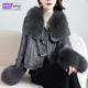 Real fox fur collar fur coat for women splicing 2025 new winter big brand luxury high-end fashion down jacket