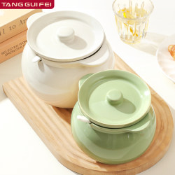 Food-Grade Ceramic Lard Jar, High Temperature Resistant, with Lid and Filter, Special Container for Household Use for Storing Meat Oil and Chili Oil
