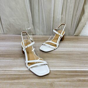 
Lady Shoes foreign trade original women's shoes new fashion square toe solid color thick heel commuter one-word buckle fashion sandals