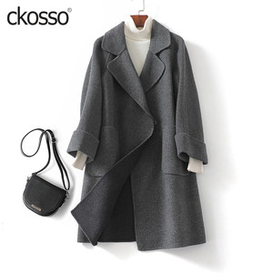 
Wool coat women's mid-length Korean style fashionable loose double-sided woolen coat 2026 spring and autumn new high quality woolen coat
